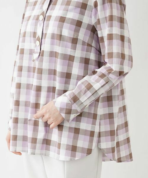 Leilian PLUS HOUSE / レリアンプラスハウス シャツ・ブラウス | チェックプルオーバーブラウス | 詳細10