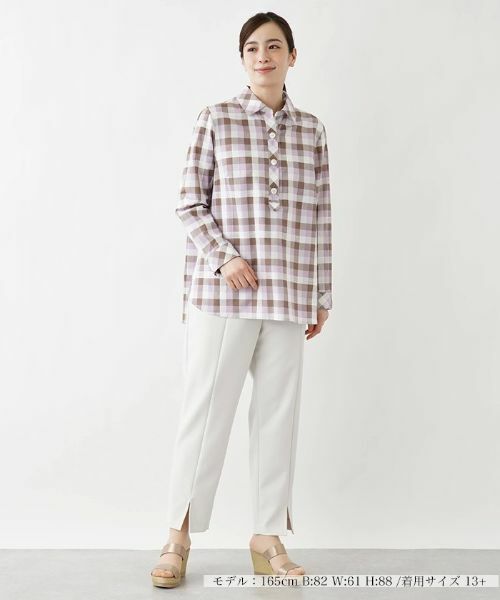 Leilian PLUS HOUSE / レリアンプラスハウス シャツ・ブラウス | チェックプルオーバーブラウス | 詳細2