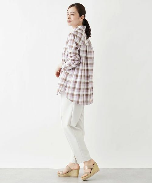 Leilian PLUS HOUSE / レリアンプラスハウス シャツ・ブラウス | チェックプルオーバーブラウス | 詳細3