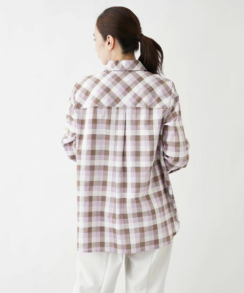 Leilian PLUS HOUSE / レリアンプラスハウス シャツ・ブラウス | チェックプルオーバーブラウス | 詳細7