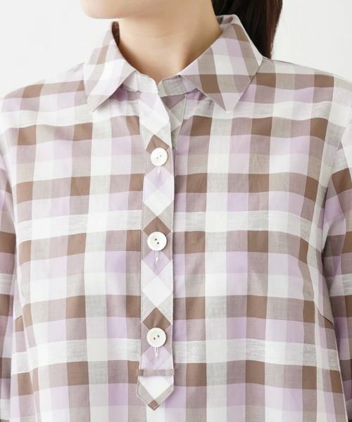 Leilian PLUS HOUSE / レリアンプラスハウス シャツ・ブラウス | チェックプルオーバーブラウス | 詳細8