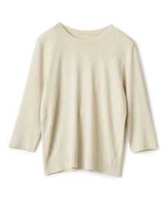 Leilian PLUS HOUSE / レリアンプラスハウス ニット・セーター | アイレットラメニットプルオーバー