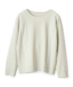 Leilian PLUS HOUSE / レリアンプラスハウス ニット・セーター | レースモチーフニットプルオーバー