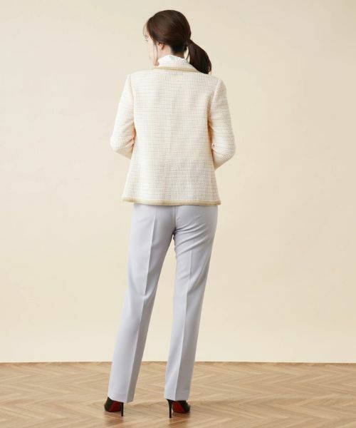 Leilian PLUS HOUSE / レリアンプラスハウス テーラードジャケット | 異素材トリムニットジャケット | 詳細3