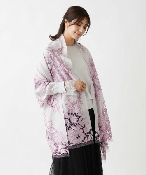 Leilian PLUS HOUSE / レリアンプラスハウス マフラー・ショール・スヌード・ストール | フラワー柄ストール | 詳細2