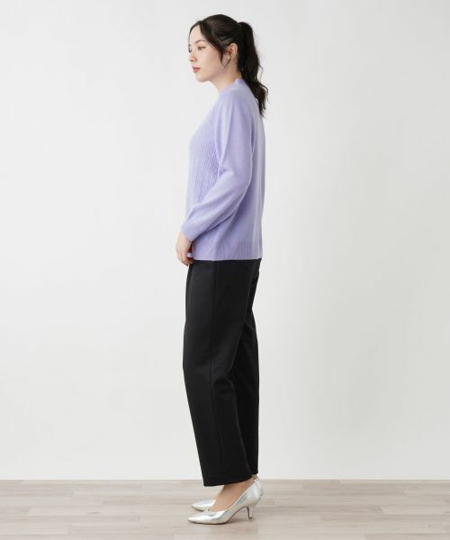 Leilian PLUS HOUSE / レリアンプラスハウス ニット・セーター | カシミヤ編地切替ハイネックニット | 詳細11