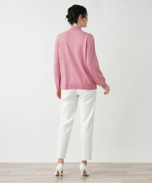 Leilian PLUS HOUSE / レリアンプラスハウス ニット・セーター | カシミヤ編地切替ハイネックニット | 詳細6