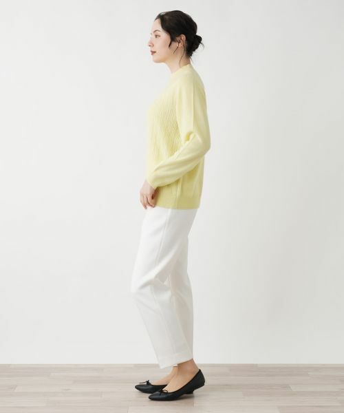 Leilian PLUS HOUSE / レリアンプラスハウス ニット・セーター | カシミヤ編地切替ハイネックニット | 詳細8