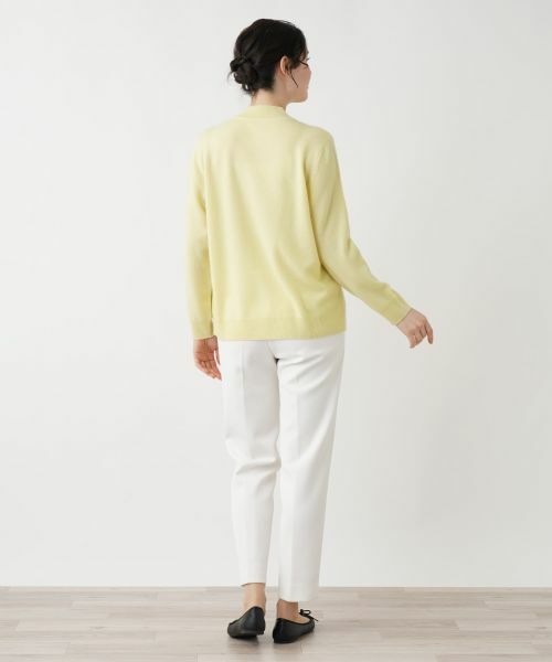 Leilian PLUS HOUSE / レリアンプラスハウス ニット・セーター | カシミヤ編地切替ハイネックニット | 詳細9