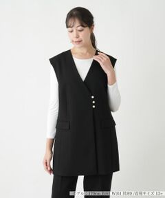 Leilian PLUS HOUSE / レリアンプラスハウス テーラードジャケット | Vネックベスト【Leilian WHITE LABEL】【BOURGE】