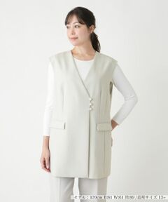 Leilian PLUS HOUSE / レリアンプラスハウス テーラードジャケット | Vネックベスト【Leilian WHITE LABEL】【BOURGE】