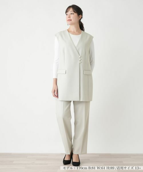 Leilian PLUS HOUSE / レリアンプラスハウス テーラードジャケット | Vネックベスト【Leilian WHITE LABEL】【BOURGE】 | 詳細4