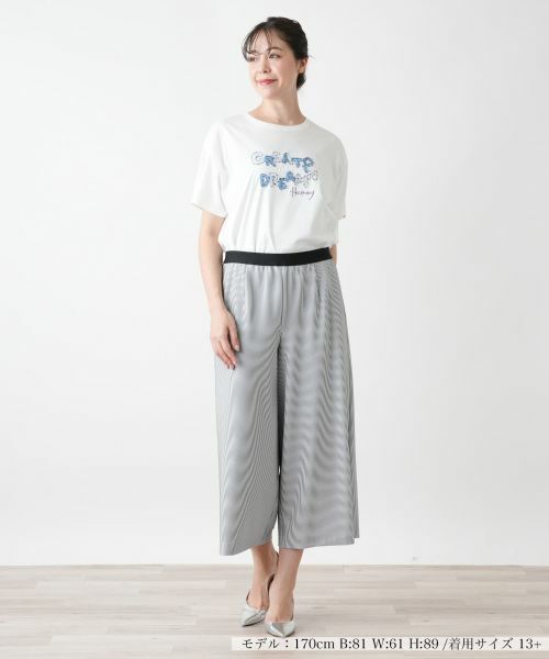 Leilian PLUS HOUSE / レリアンプラスハウス その他パンツ | 【店舗人気】ストライプガウチョパンツ | 詳細1