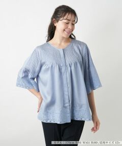 Leilian PLUS HOUSE / レリアンプラスハウス シャツ・ブラウス | カットワーク刺繍ブラウス【Leilian WHITE LABEL】