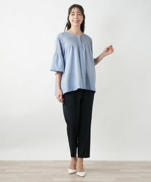 Leilian PLUS HOUSE / レリアンプラスハウス シャツ・ブラウス | カットワーク刺繍ブラウス【Leilian WHITE LABEL】 | 詳細1