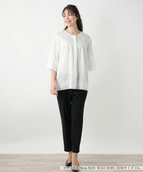 Leilian PLUS HOUSE / レリアンプラスハウス シャツ・ブラウス | カットワーク刺繍ブラウス【Leilian WHITE LABEL】 | 詳細4