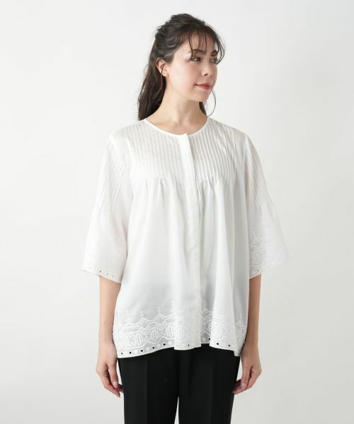 Leilian PLUS HOUSE / レリアンプラスハウス シャツ・ブラウス | カットワーク刺繍ブラウス【Leilian WHITE LABEL】 | 詳細7