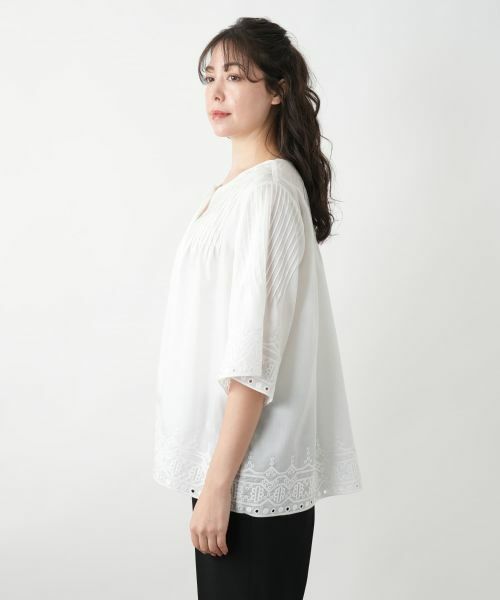 Leilian PLUS HOUSE / レリアンプラスハウス シャツ・ブラウス | カットワーク刺繍ブラウス【Leilian WHITE LABEL】 | 詳細8
