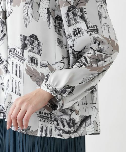 Leilian PLUS HOUSE / レリアンプラスハウス シャツ・ブラウス | 【店舗人気】プリントボウタイ風ブラウス【ROCHAS Premiere】 | 詳細10