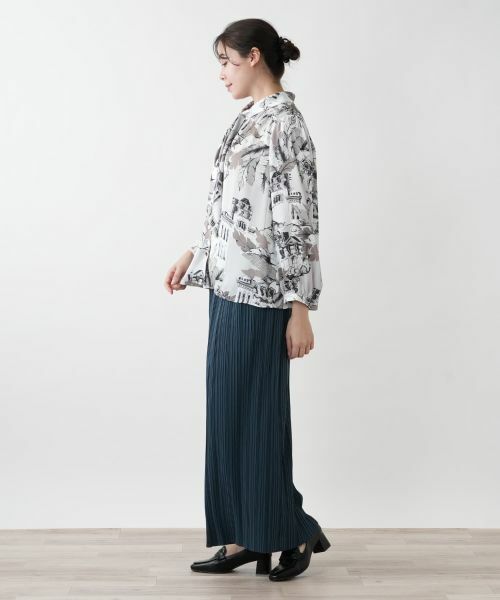 Leilian PLUS HOUSE / レリアンプラスハウス シャツ・ブラウス | 【店舗人気】プリントボウタイ風ブラウス【ROCHAS Premiere】 | 詳細2