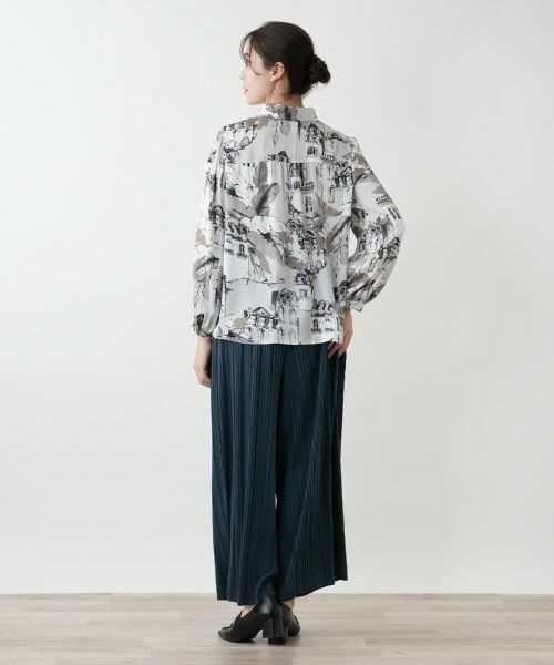 Leilian PLUS HOUSE / レリアンプラスハウス シャツ・ブラウス | 【店舗人気】プリントボウタイ風ブラウス【ROCHAS Premiere】 | 詳細3