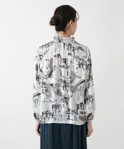Leilian PLUS HOUSE / レリアンプラスハウス シャツ・ブラウス | 【店舗人気】プリントボウタイ風ブラウス【ROCHAS Premiere】 | 詳細6