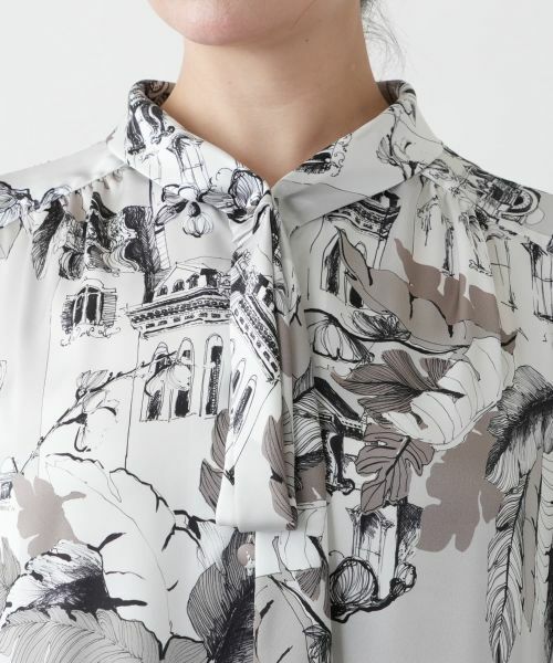 Leilian PLUS HOUSE / レリアンプラスハウス シャツ・ブラウス | 【店舗人気】プリントボウタイ風ブラウス【ROCHAS Premiere】 | 詳細7