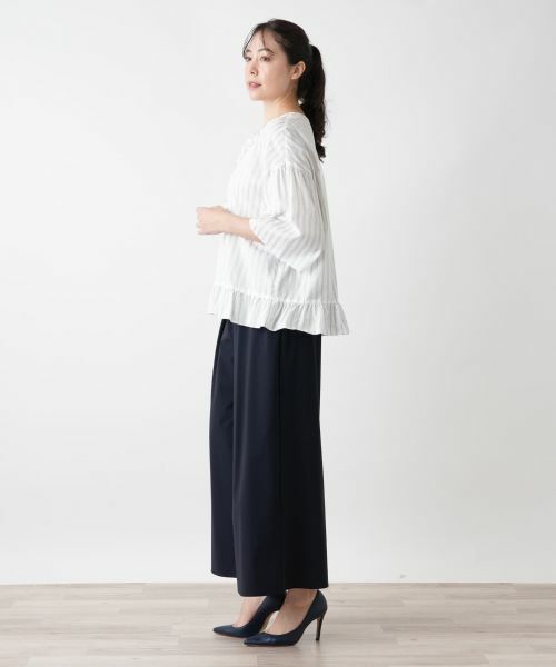 Leilian PLUS HOUSE / レリアンプラスハウス シャツ・ブラウス | ストライプブラウス【BOURGE】 | 詳細2