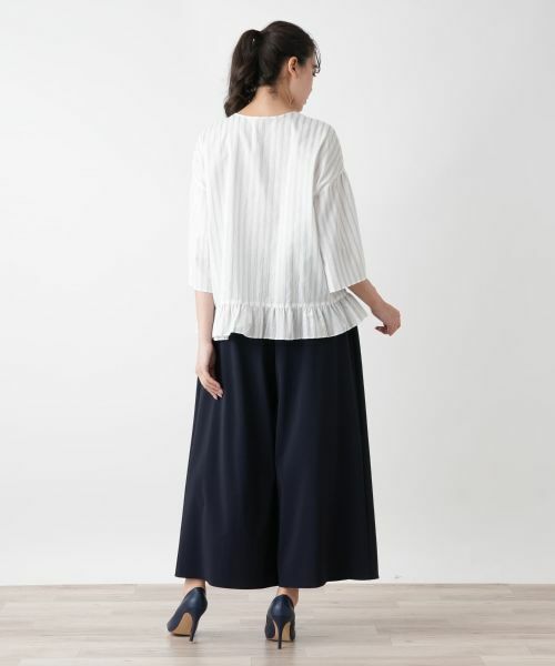 Leilian PLUS HOUSE / レリアンプラスハウス シャツ・ブラウス | ストライプブラウス【BOURGE】 | 詳細3