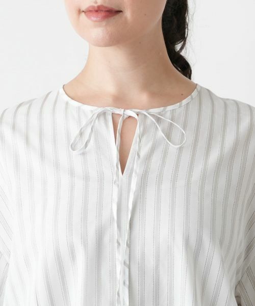 Leilian PLUS HOUSE / レリアンプラスハウス シャツ・ブラウス | ストライプブラウス【BOURGE】 | 詳細7