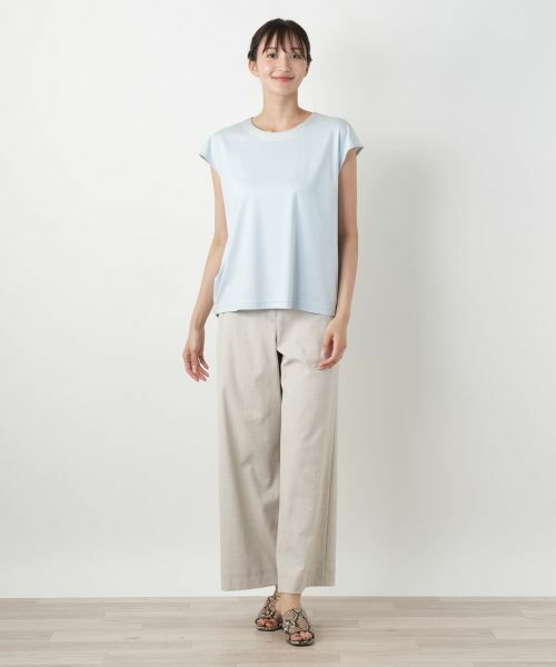 Leilian PLUS HOUSE / レリアンプラスハウス カットソー | 【店舗人気】ネックライン刺繍プルオーバー | 詳細1