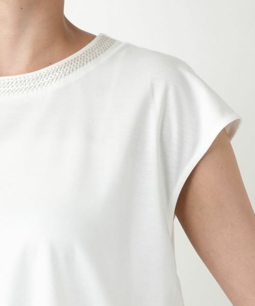 Leilian PLUS HOUSE / レリアンプラスハウス カットソー | 【店舗人気】ネックライン刺繍プルオーバー | 詳細16