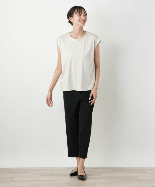 Leilian PLUS HOUSE / レリアンプラスハウス カットソー | 【店舗人気】ネックライン刺繍プルオーバー | 詳細4