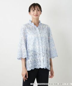 Leilian PLUS HOUSE / レリアンプラスハウス シャツ・ブラウス | 【店舗人気】カットワークレースブラウス