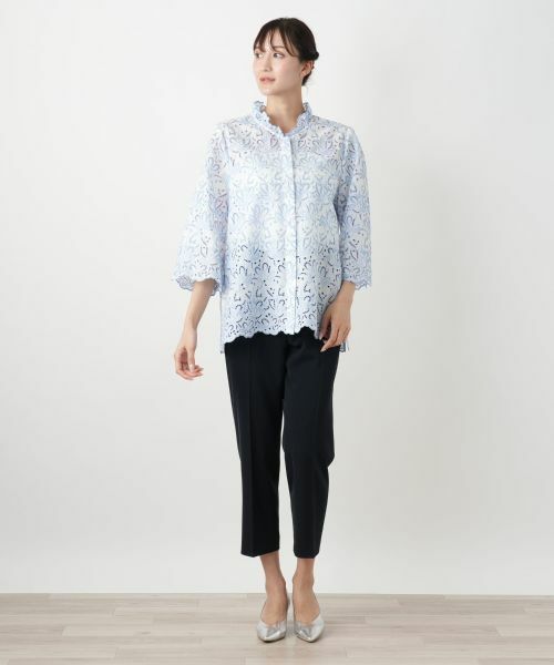 Leilian PLUS HOUSE / レリアンプラスハウス シャツ・ブラウス | 【店舗人気】カットワークレースブラウス | 詳細1