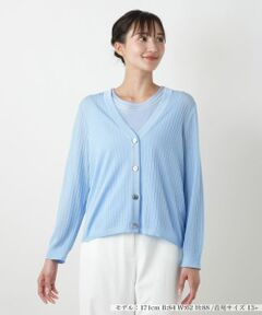 Leilian PLUS HOUSE / レリアンプラスハウス カーディガン・ボレロ | Vネックカーディガン