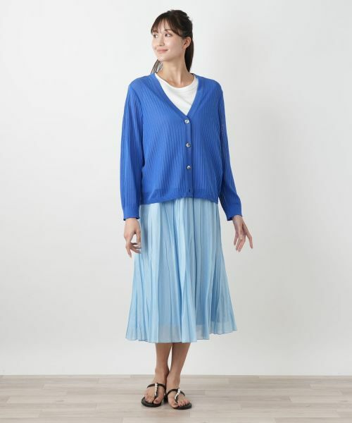 Leilian PLUS HOUSE / レリアンプラスハウス カーディガン・ボレロ | Vネックカーディガン | 詳細1