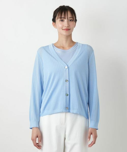 Leilian PLUS HOUSE / レリアンプラスハウス カーディガン・ボレロ | Vネックカーディガン | 詳細7