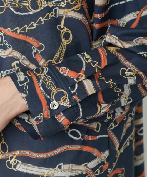 Leilian PLUS HOUSE / レリアンプラスハウス シャツ・ブラウス | チェーンベルトプリントブラウス | 詳細12