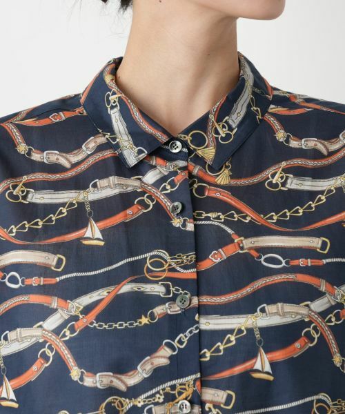 Leilian PLUS HOUSE / レリアンプラスハウス シャツ・ブラウス | チェーンベルトプリントブラウス | 詳細7