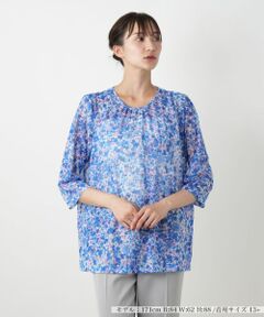 Leilian PLUS HOUSE / レリアンプラスハウス カットソー | 【店舗人気】フラワープリントカットソー【ERICA】