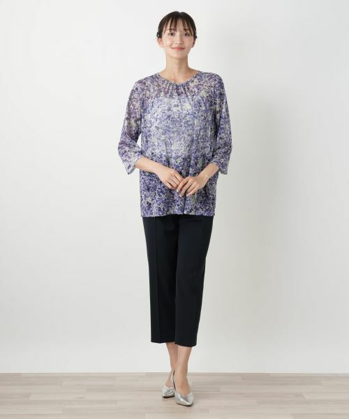 Leilian PLUS HOUSE / レリアンプラスハウス カットソー | 【店舗人気】フラワープリントカットソー【ERICA】 | 詳細1