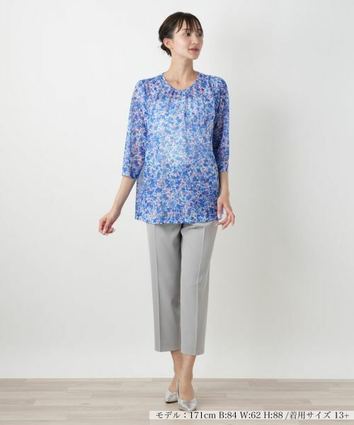 Leilian PLUS HOUSE / レリアンプラスハウス カットソー | 【店舗人気】フラワープリントカットソー【ERICA】 | 詳細4