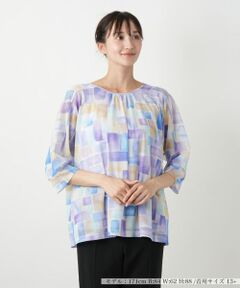 Leilian PLUS HOUSE / レリアンプラスハウス カットソー | プリントカットソー