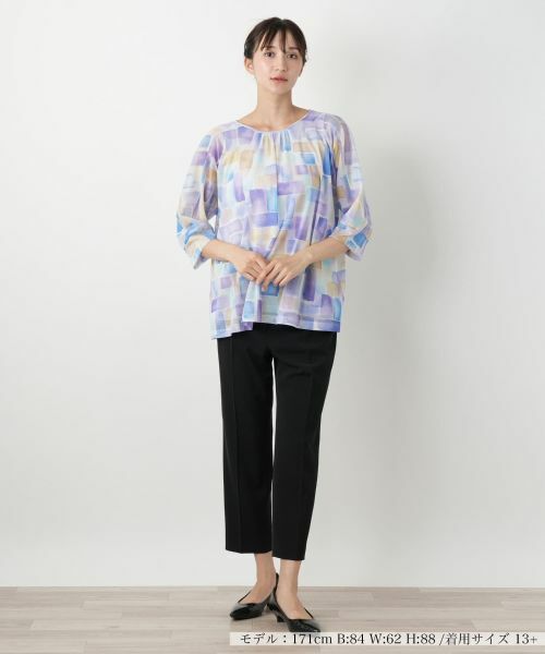 Leilian PLUS HOUSE / レリアンプラスハウス カットソー | プリントカットソー | 詳細1