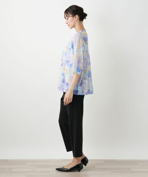 Leilian PLUS HOUSE / レリアンプラスハウス カットソー | プリントカットソー | 詳細2