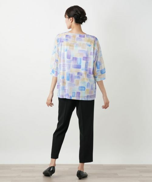 Leilian PLUS HOUSE / レリアンプラスハウス カットソー | プリントカットソー | 詳細3