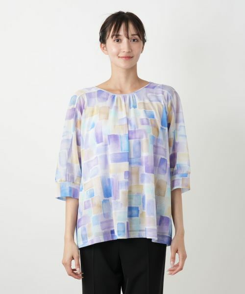 Leilian PLUS HOUSE / レリアンプラスハウス カットソー | プリントカットソー | 詳細4