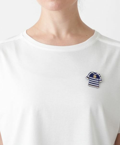 Leilian PLUS HOUSE / レリアンプラスハウス カットソー | ブローチ付きクルーネックカットソー | 詳細16