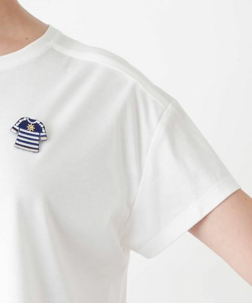 Leilian PLUS HOUSE / レリアンプラスハウス カットソー | ブローチ付きクルーネックカットソー | 詳細18